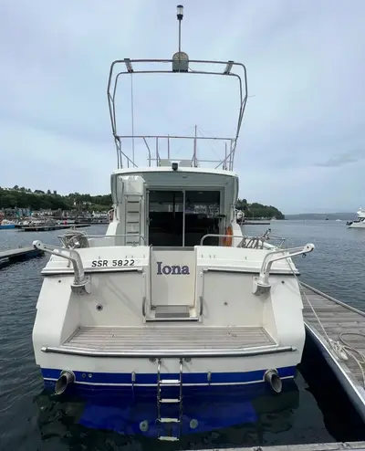 1989 Colvic Suncruiser 35 — Stern-to, teak bathing platform