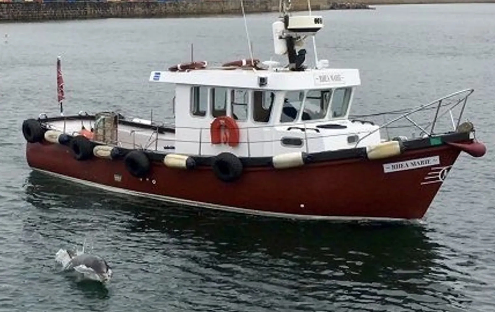1985 Versatility 30 — Hull in water