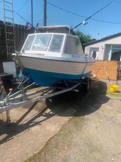 Boat on trailer
