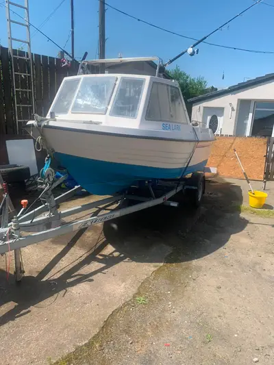 Boat on trailer